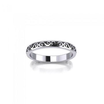 Celtic Silver Spiral Ring TR014 - Jewelry